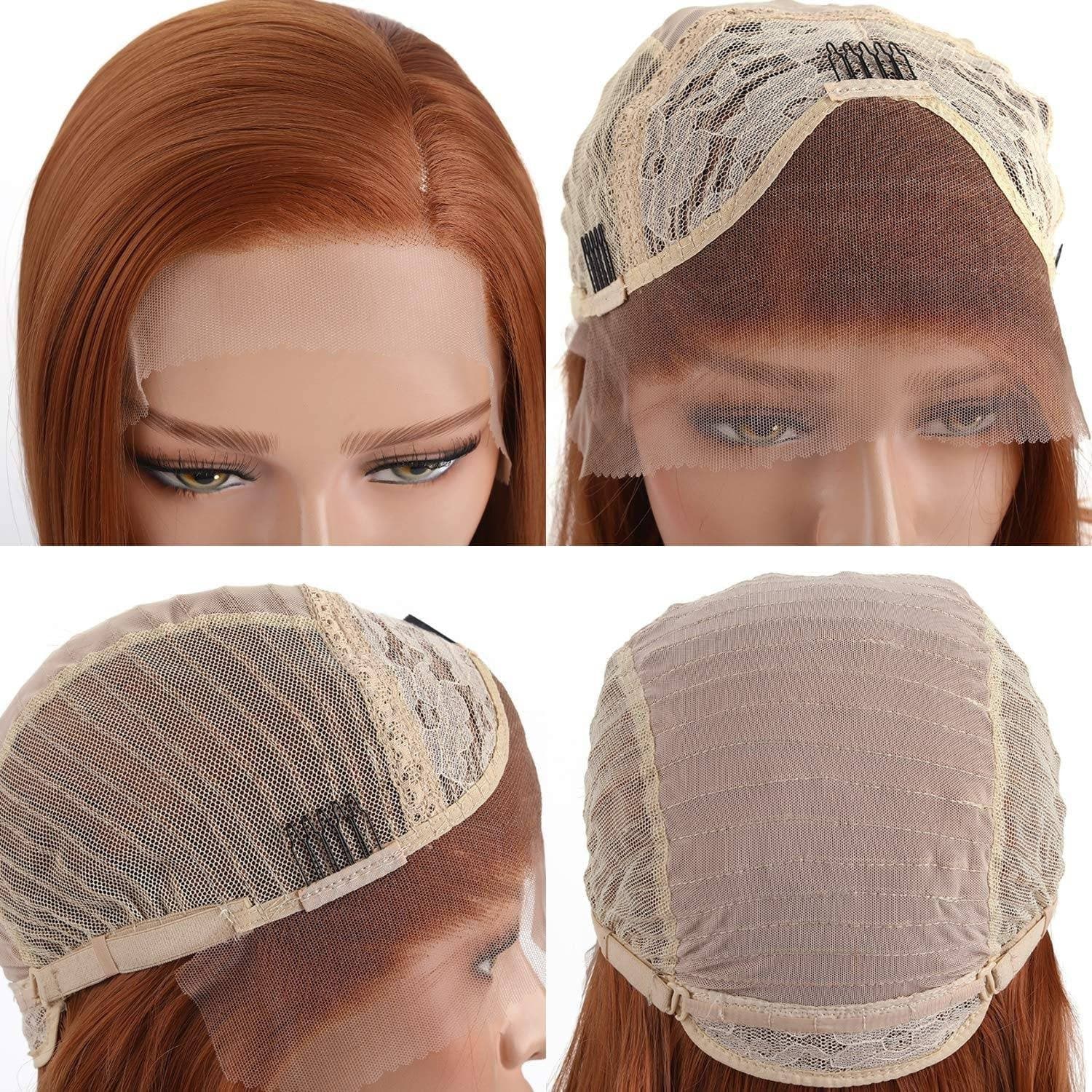 Copper Red// Beauty Straight//Lace Front Wig - Copper Red - Thumbnail 5