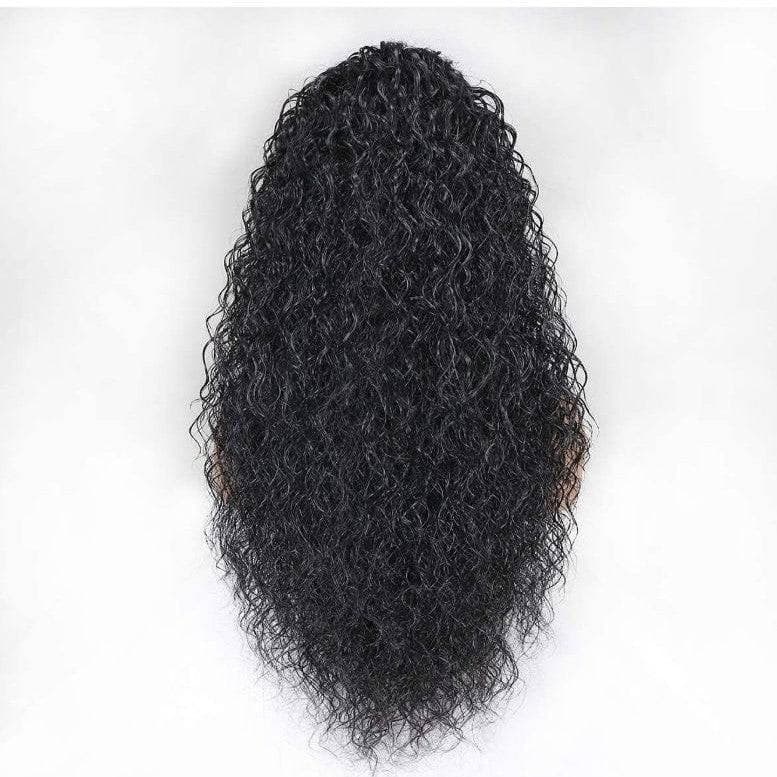 Black Curly//Curly// Lace Front Wig//Beautiful//Wig//Synthetic//Human Hair - Thumbnail 4