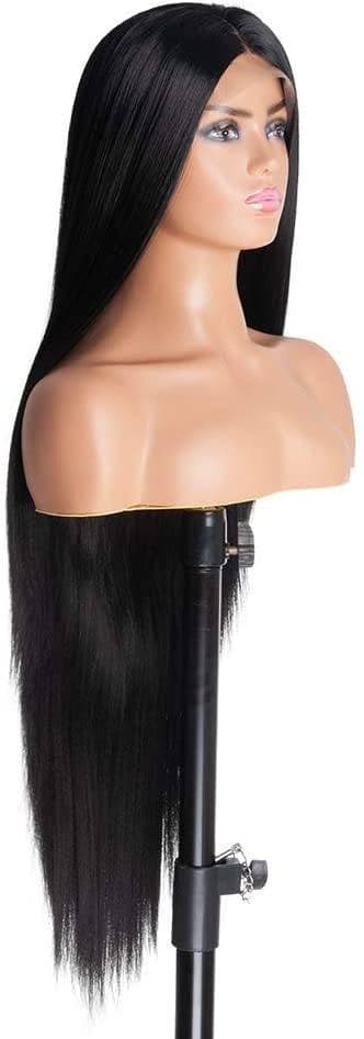 Black Yaki Straight//LaceFrontWig//GorgeousHair//Straight/Silky Straight//Natural//Wigs for Women//Beautiful//Gorgeous//Wig//Yaki - Thumbnail 3