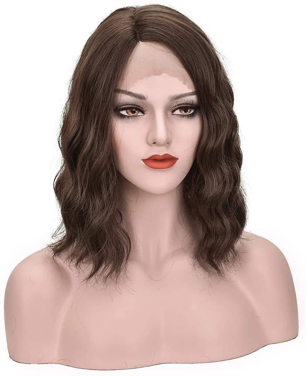 Brown// Curly Wavy// Short Curly//Dark Brown//Wavy// Human Hair// Blend// Beautiful Hair//Natural Haur//Beautiful - Thumbnail 2