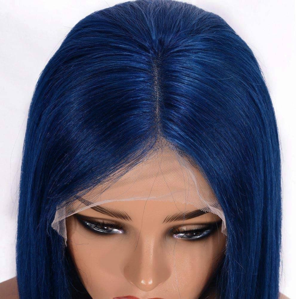 Blue BeautyLace Front Wig - Dark Blue - Thumbnail 2