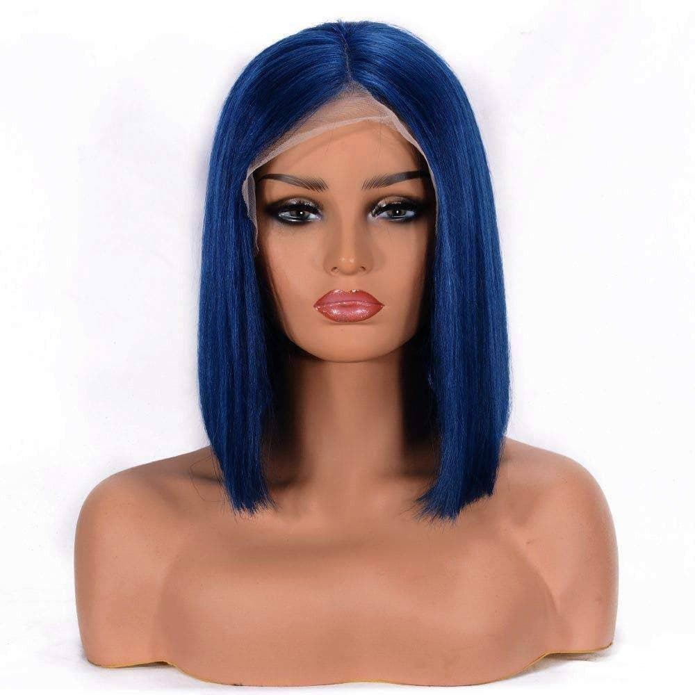 Blue BeautyLace Front Wig - Dark Blue - Thumbnail 3