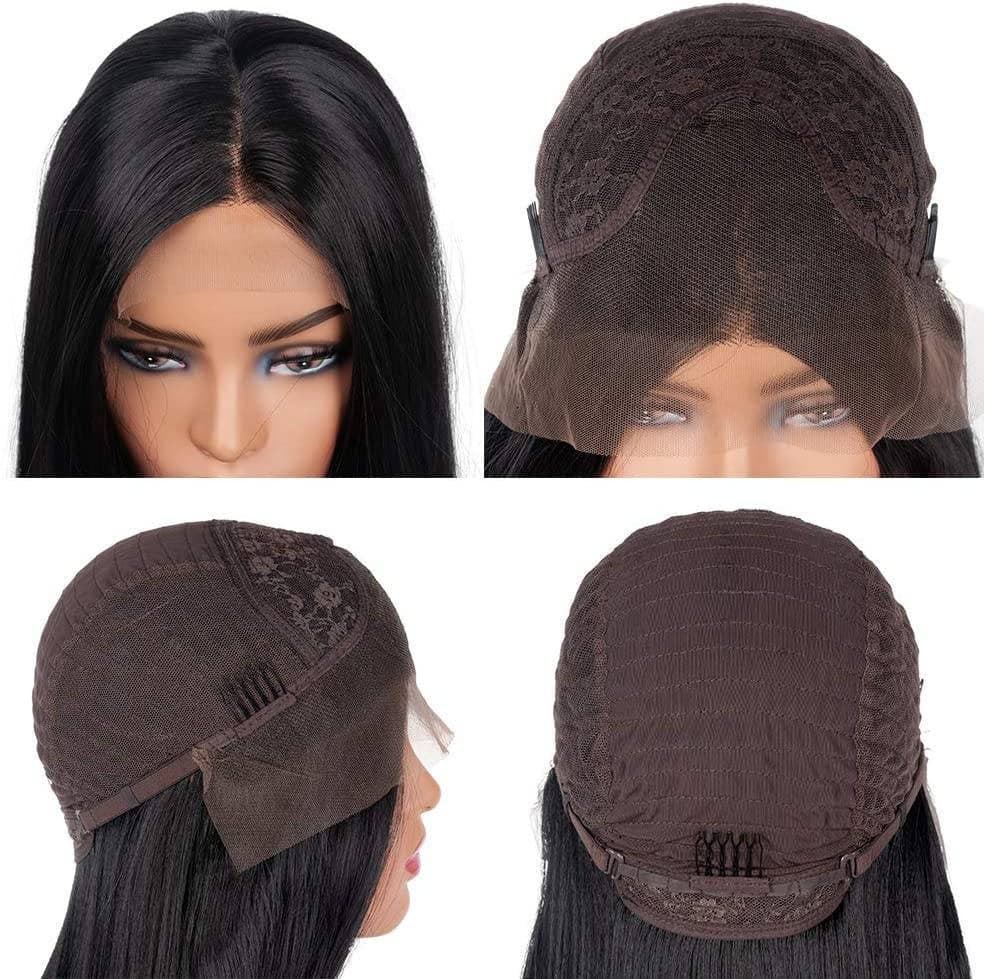 Black Yaki Straight//LaceFrontWig//GorgeousHair//Straight/Silky Straight//Natural//Wigs for Women//Beautiful//Gorgeous//Wig//Yaki - Thumbnail 4