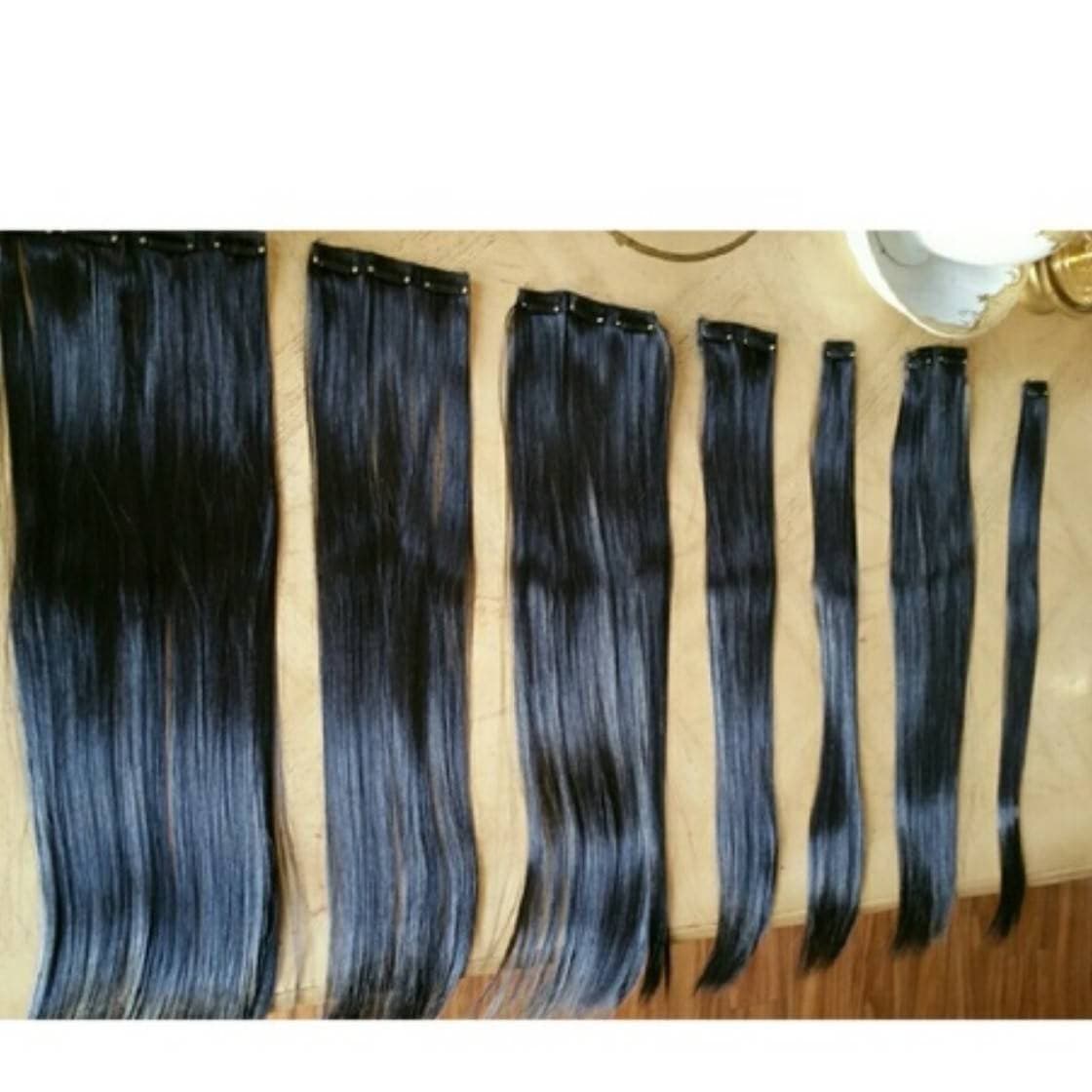 Black// Straight// Clip in Extensions// - Black - Thumbnail 3