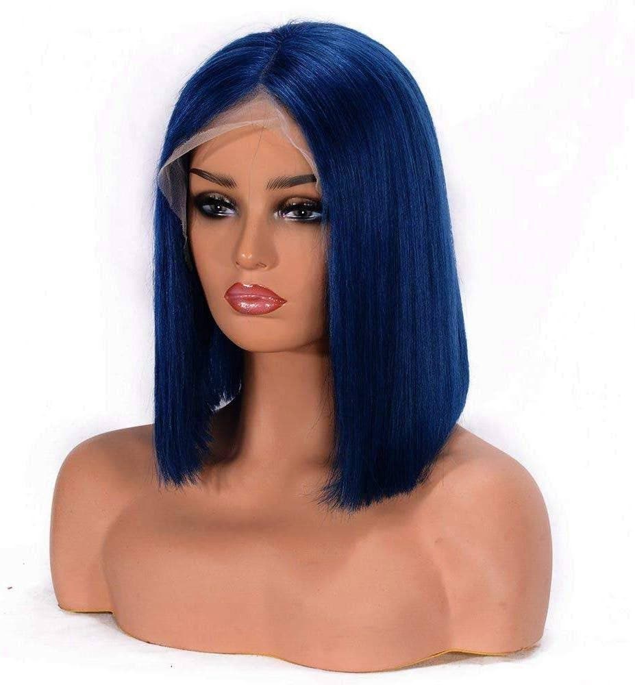 Blue BeautyLace Front Wig - Dark Blue - Thumbnail 4