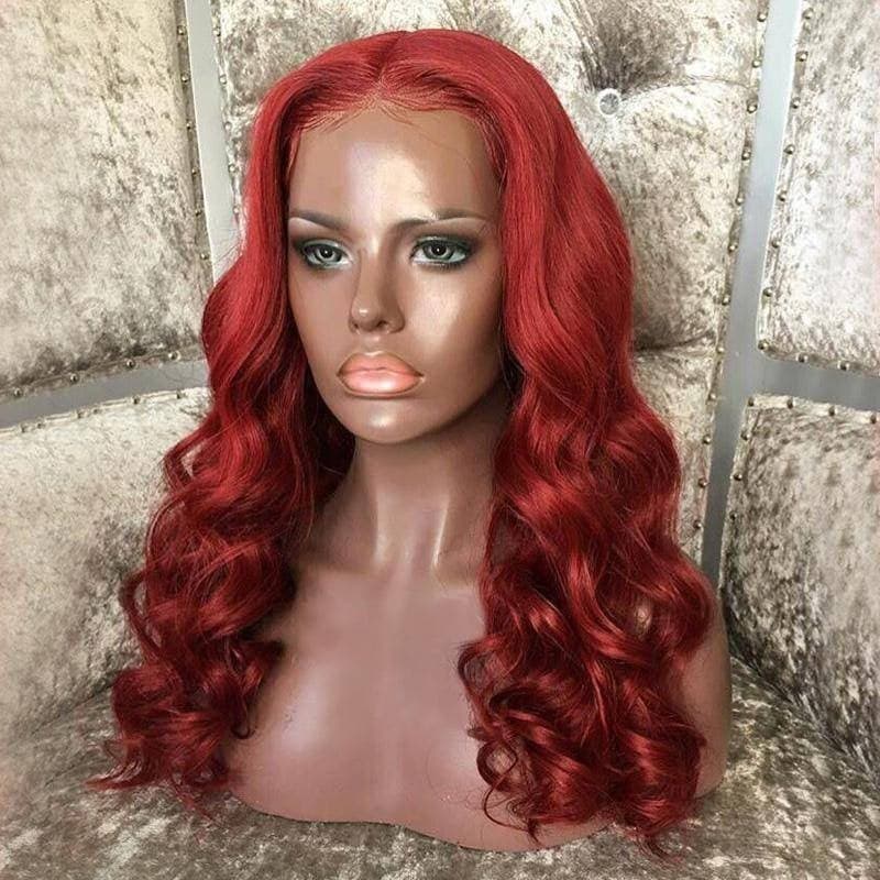 Copper Red// Beauty Waves//Lace Front Wig//100% Human Hair//Wig - Copper Red - Thumbnail 2