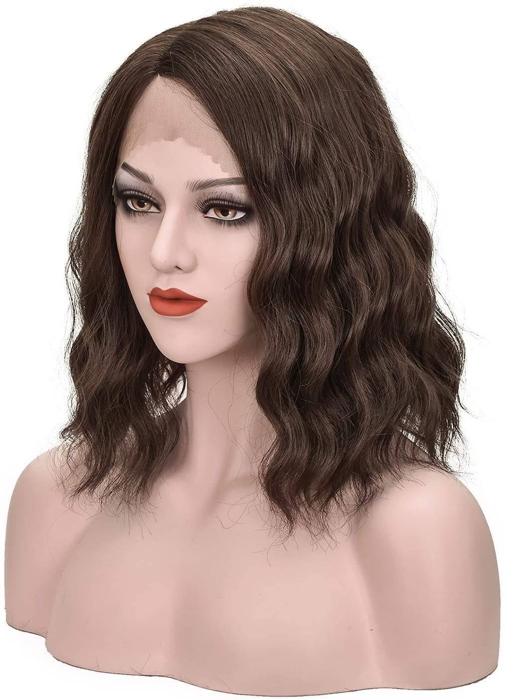 Brown// Curly Wavy// Short Curly//Dark Brown//Wavy// Human Hair// Blend// Beautiful Hair//Natural Haur//Beautiful - Thumbnail 4