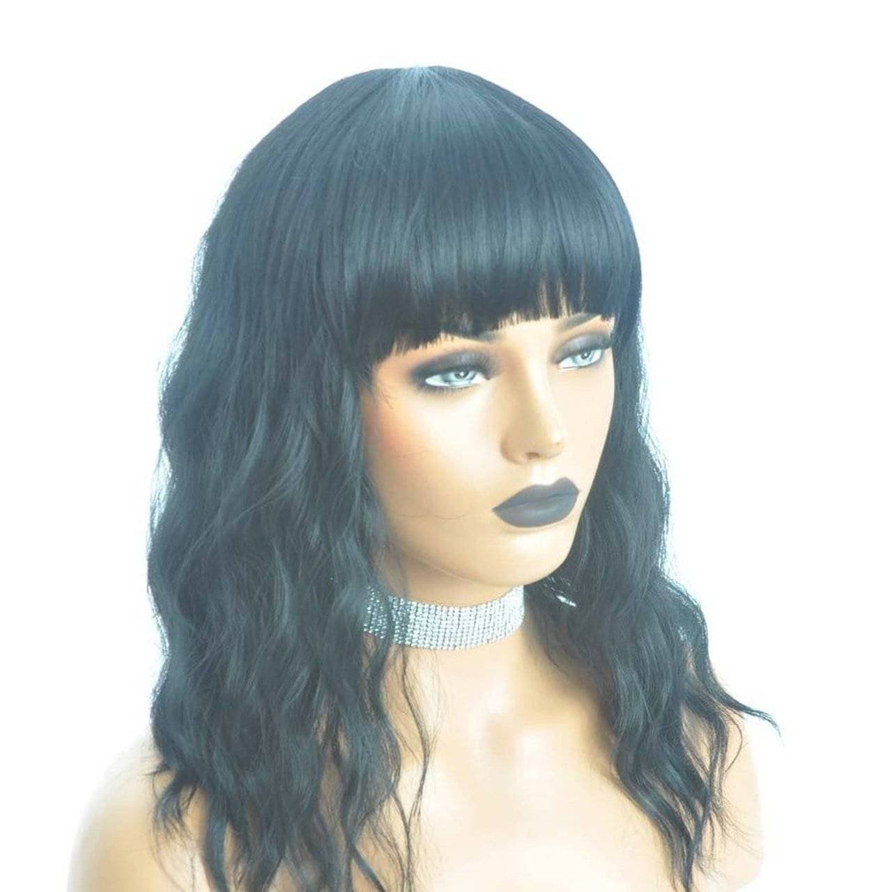 Black Wavy Beauty Full Wig #1b - Thumbnail 3