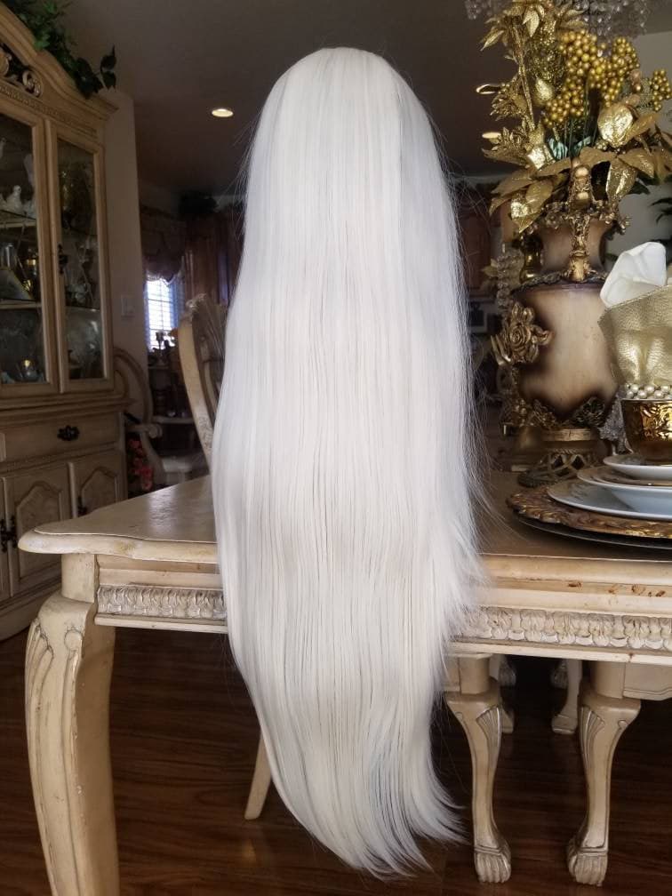 White Gray Blonde Lace Front Wig - White Gray Blonde