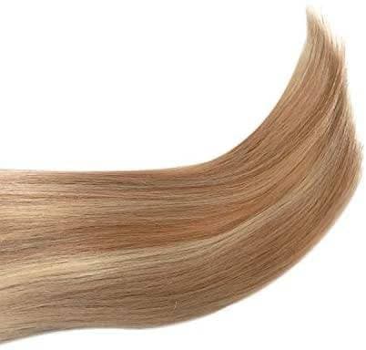 Clip in Human Hair Extensions 70g 7pcs Silky Straight Highlight Blonde Remy Human Hair Extension 15 Inch 27/613 Strawberry Blonde to Bleach - Thumbnail 4