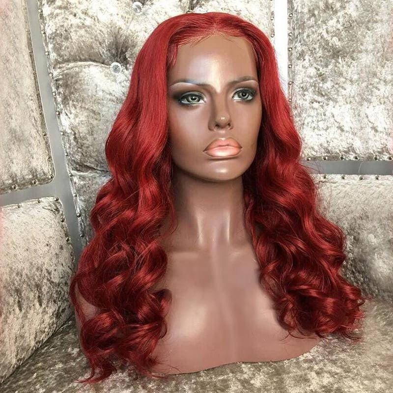 Copper Red// Beauty Waves//Lace Front Wig//100% Human Hair//Wig - Copper Red - Thumbnail 3