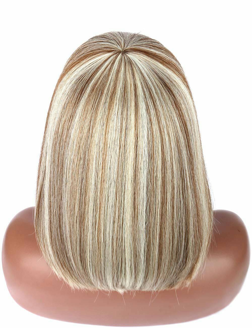 Blonde// Beauty Wig//Yaki Straight//Bob//Bangs//Short Wig - Thumbnail 3