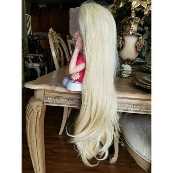 Pale Blonde Lace Front Wig - Thumbnail 4
