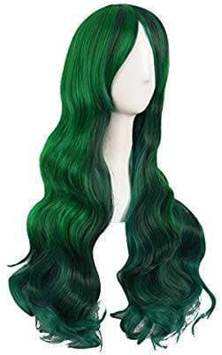 Dark Green Mix Wavy Beauty Full Wig - Thumbnail 3