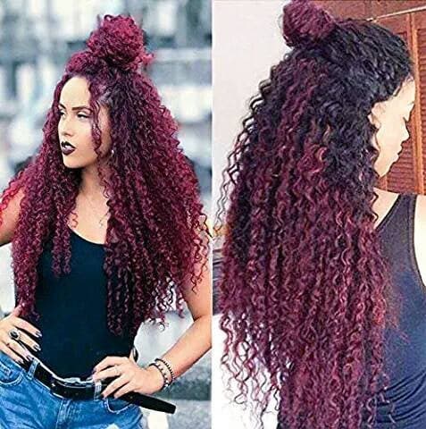 Ombre Burgundy Lace Front Wig