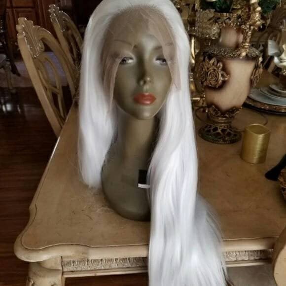 White//Straight// Lace Front Wig//Beautiful - Thumbnail 4