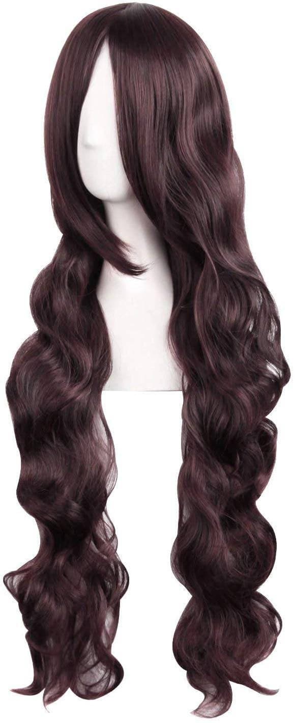 Dark Brown Wavy Beauty Full Wig 32 inches long - Thumbnail 4