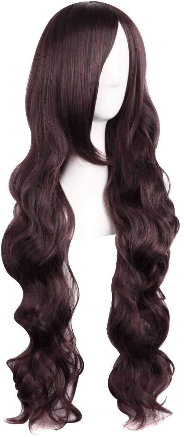 Dark Brown Wavy Beauty Full Wig 32 inches long - Thumbnail 2