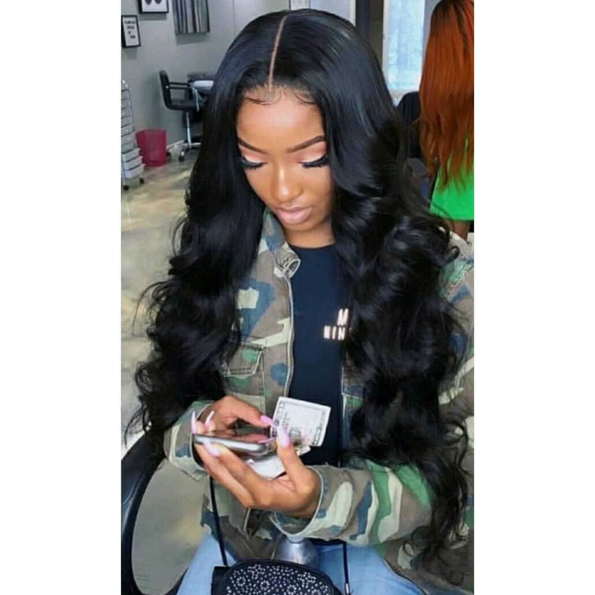 Black Body Wave Beauty Lace Front Wig