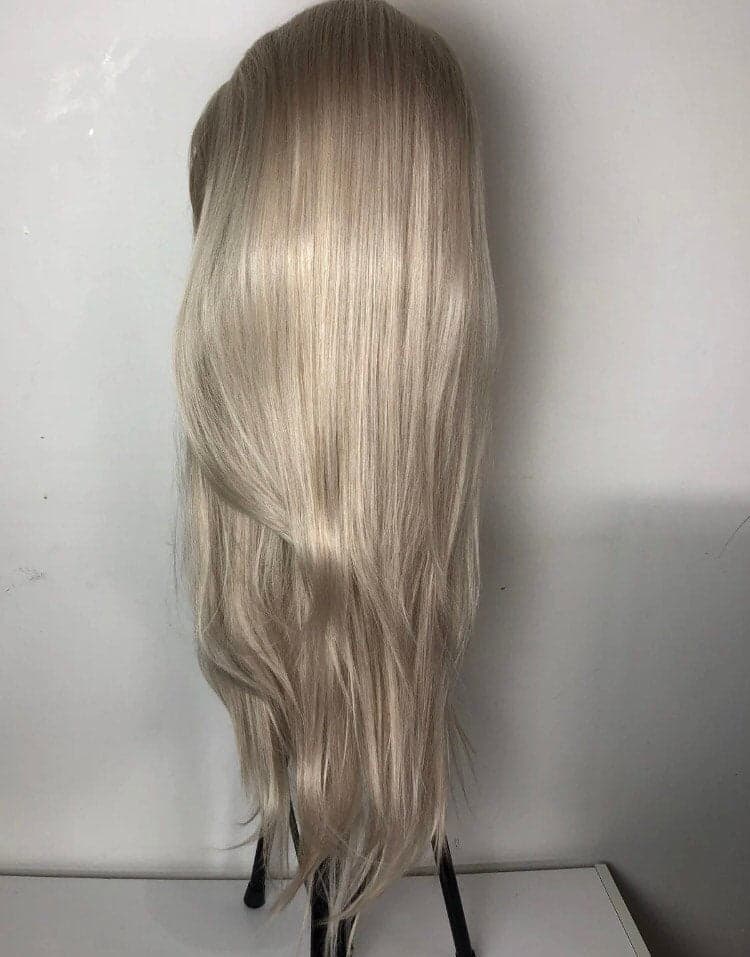 22” PLATINUM ash blonde ombre straight lace front wig *NEW* - Thumbnail 6