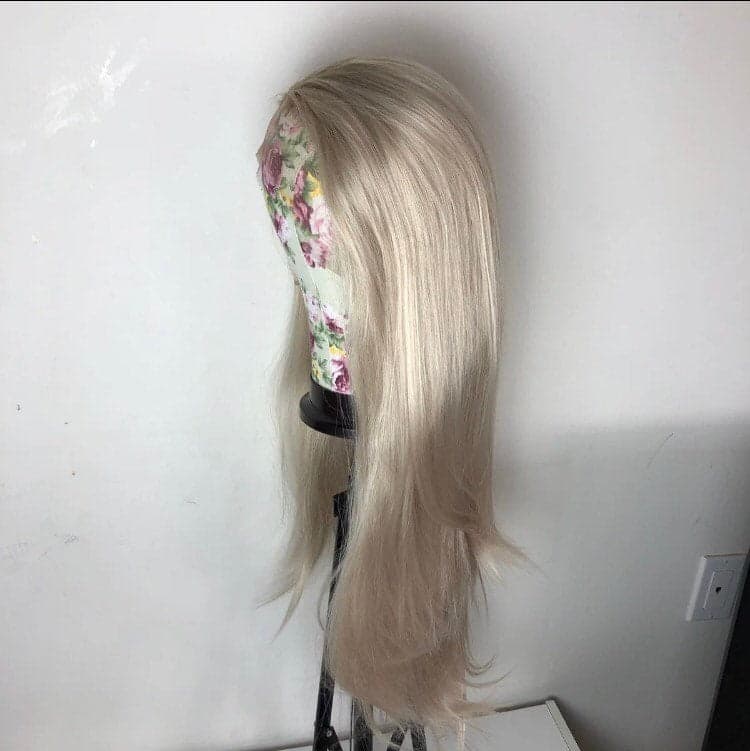 22” PLATINUM ash blonde ombre straight lace front wig *NEW* - Thumbnail 9