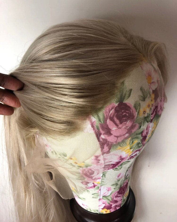 22” PLATINUM ash blonde ombre straight lace front wig *NEW* - Thumbnail 3