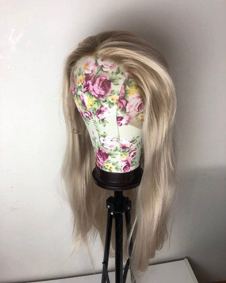 22” PLATINUM ash blonde ombre straight lace front wig *NEW* - Thumbnail 10