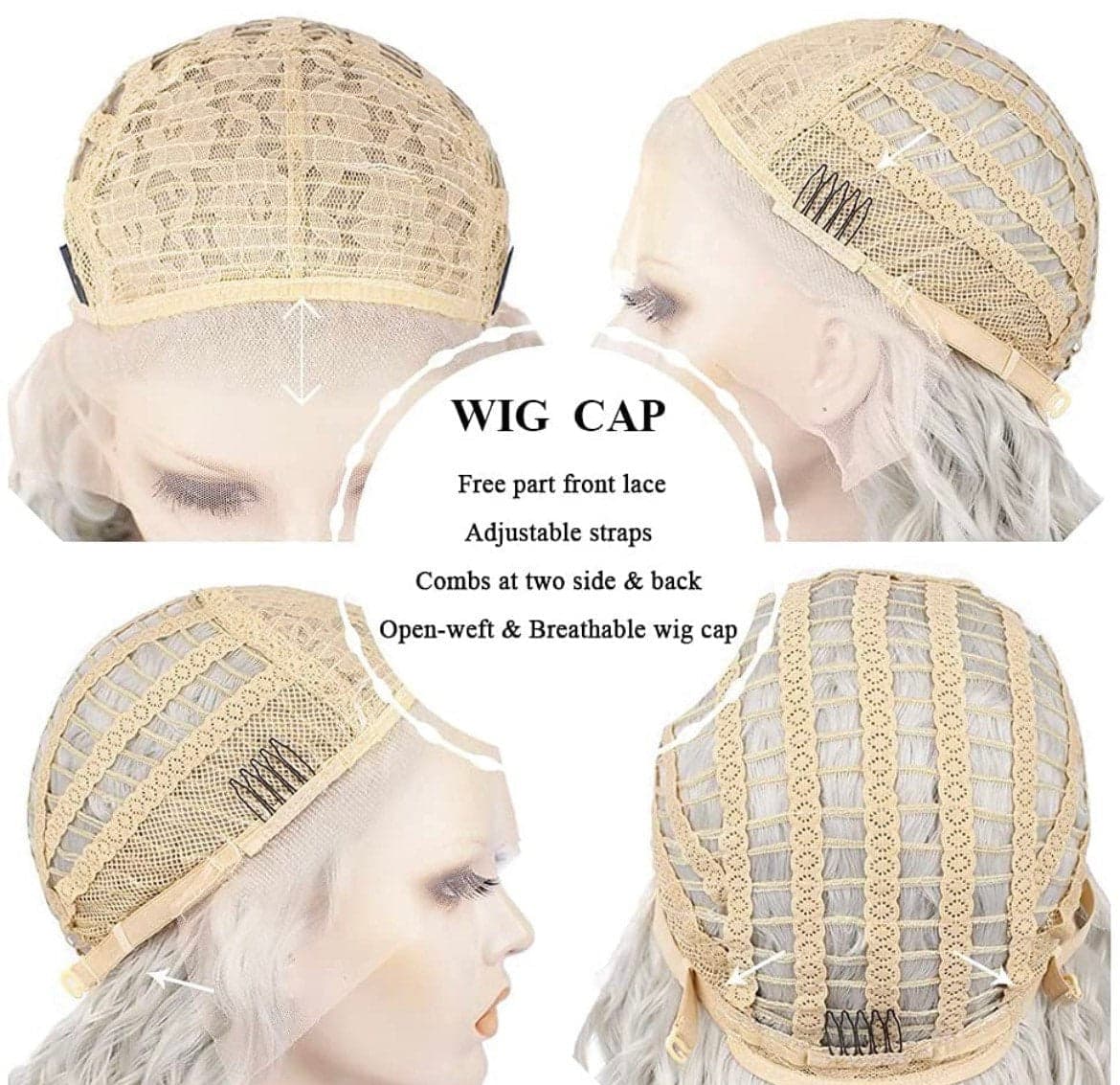 24” SOFT GREY curly lace front wig *NEW* - Thumbnail 5