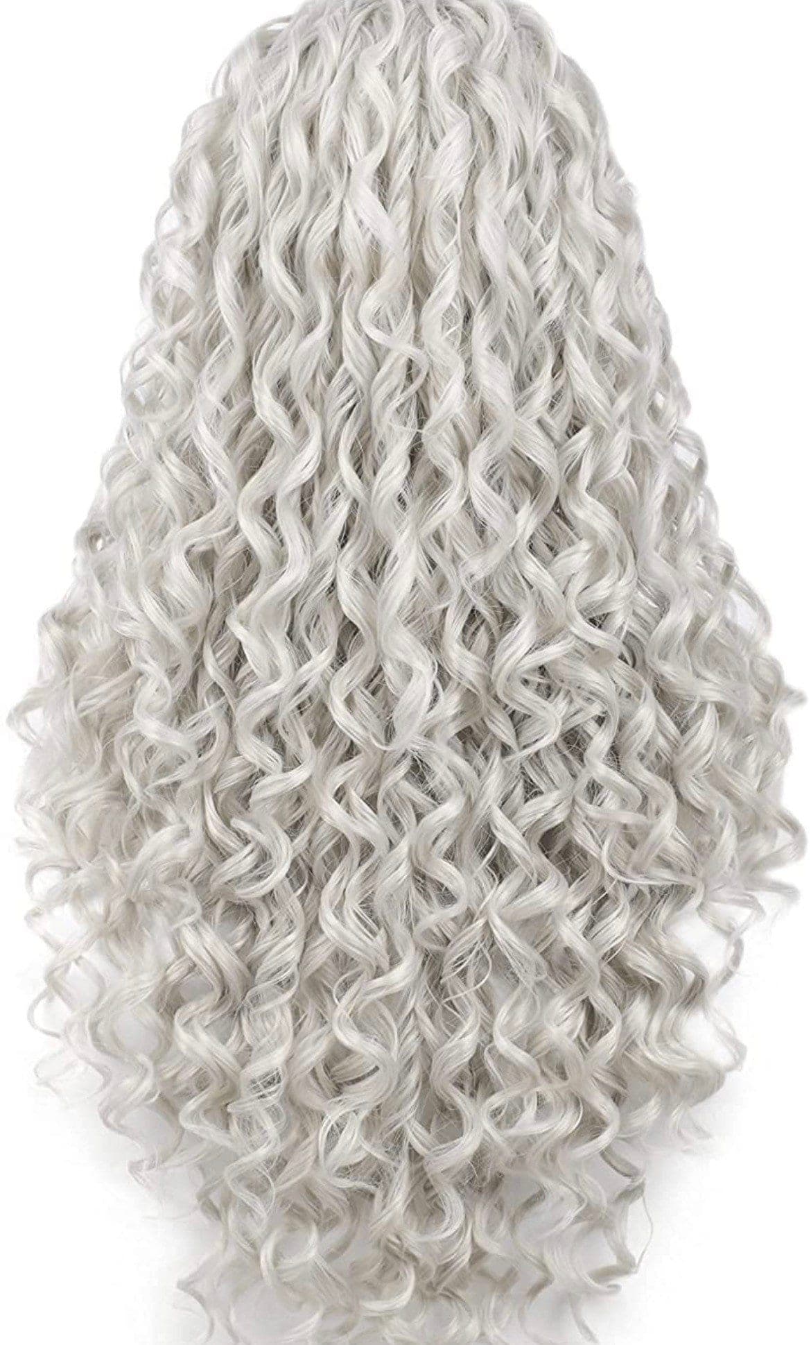 24” SOFT GREY curly lace front wig *NEW* - Thumbnail 4