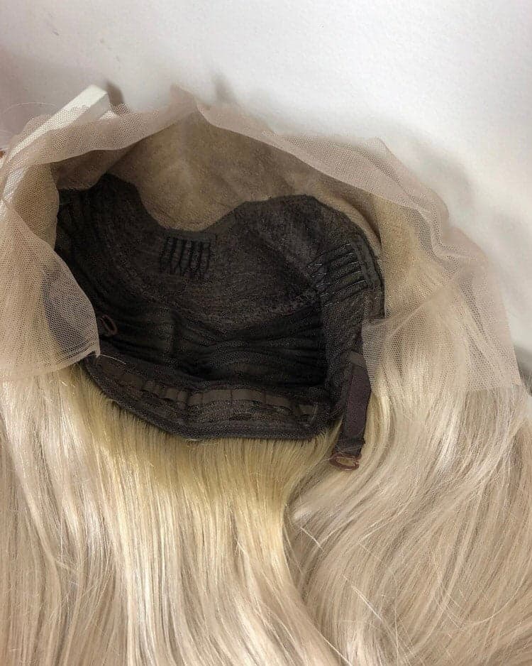 22” PLATINUM ash blonde ombre straight lace front wig *NEW* - Thumbnail 7