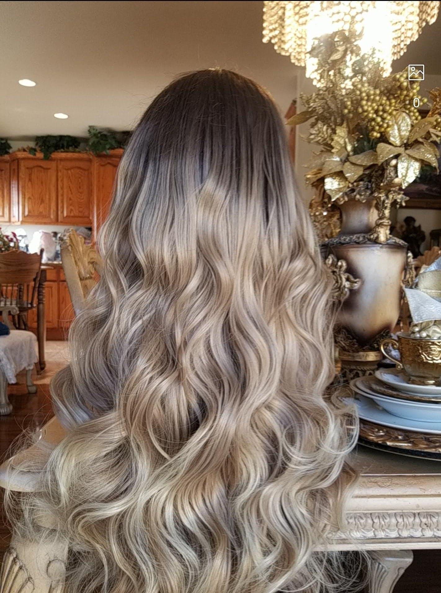 Ombre Blonde Beauty Waves Lace Front Wig - Thumbnail 4