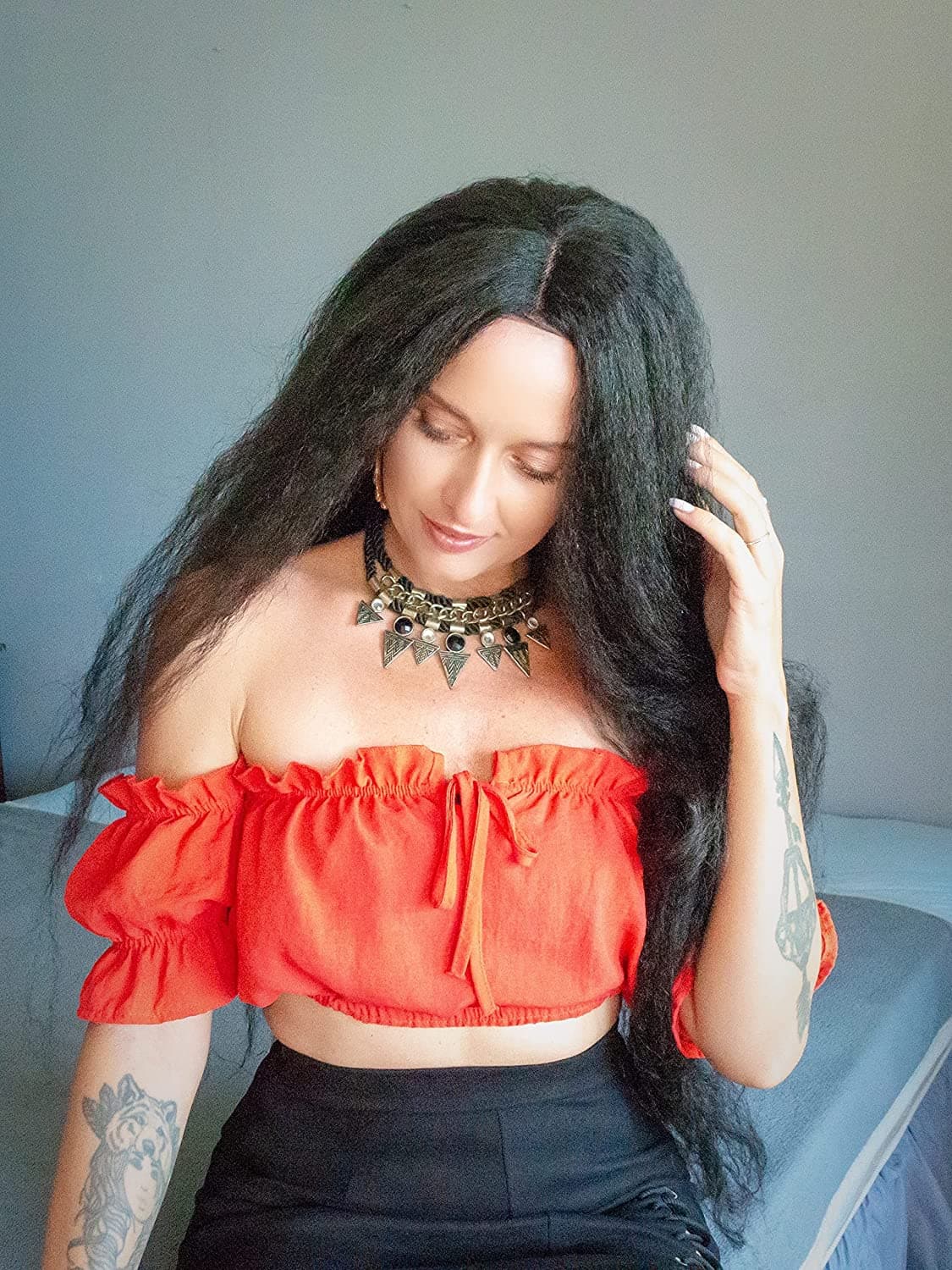 Kinky Curly Lace Front Wig 38 inches,150% density!! - Thumbnail 4