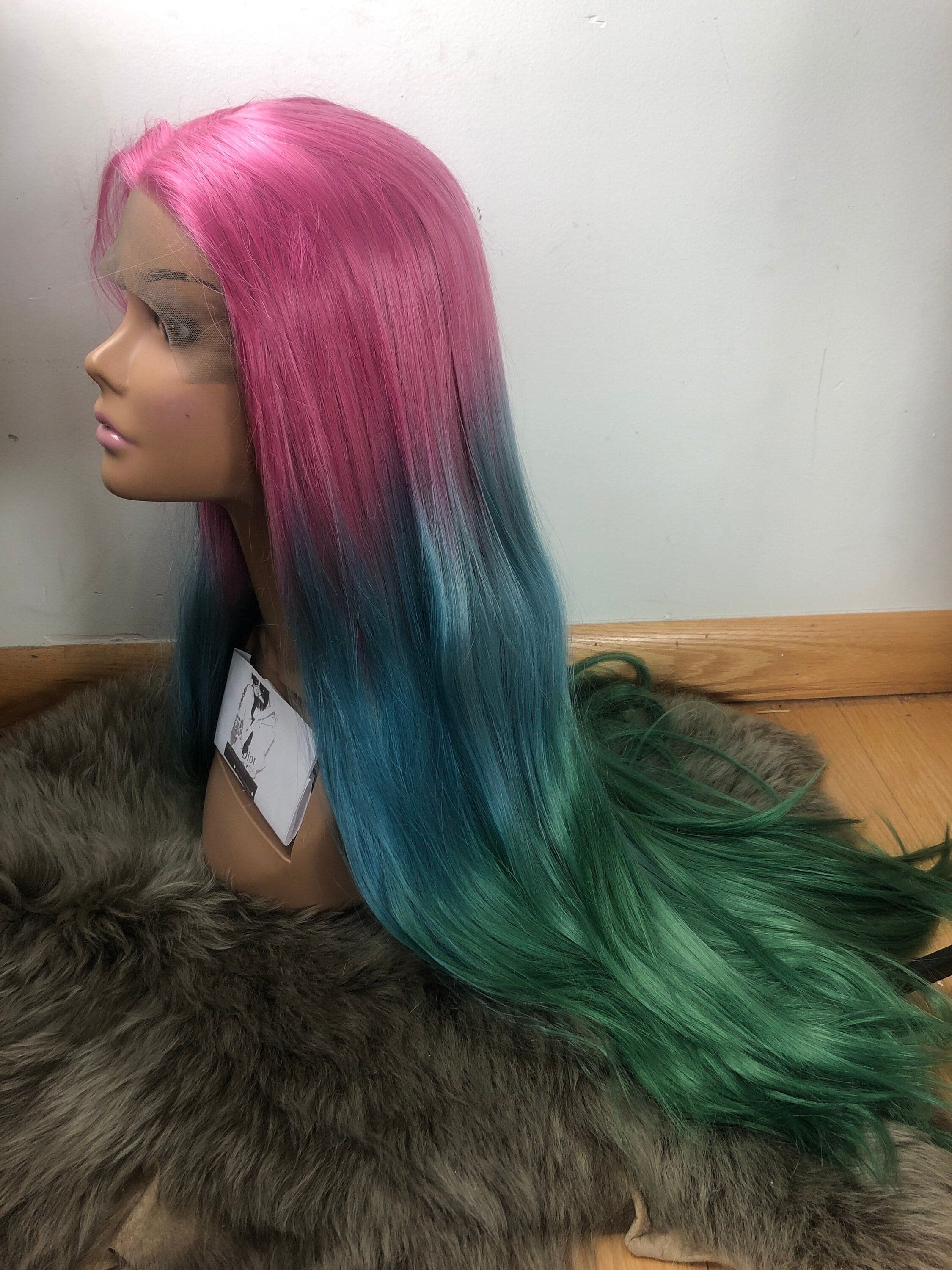 26” Unicorn pink MERMAID straight LaceFront *NEW* - Thumbnail 2