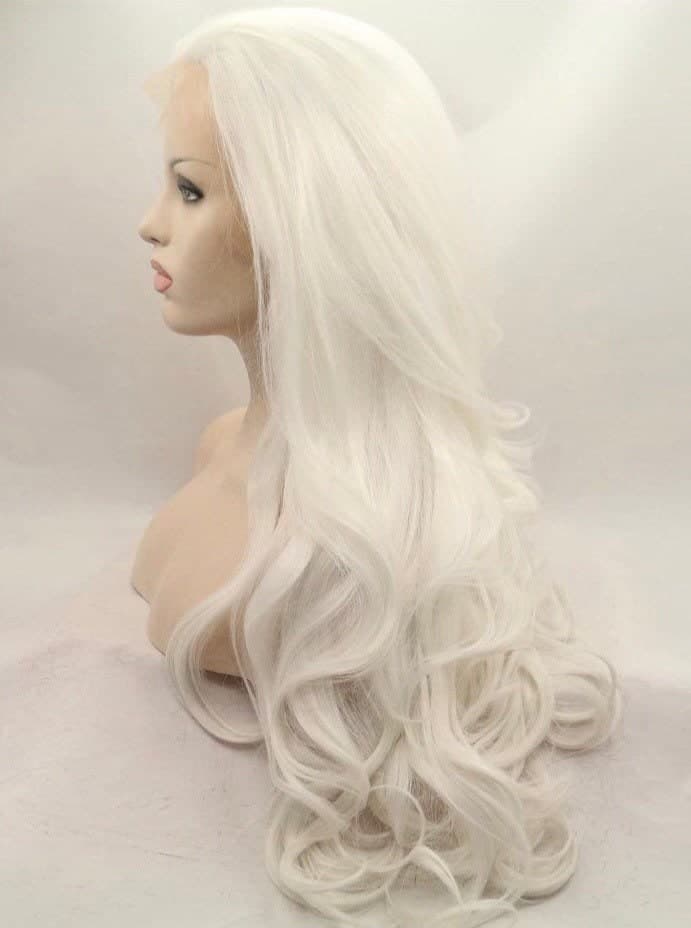 24” Platinum blonde body wavy Lace Front Wig *NEW* - Thumbnail 3