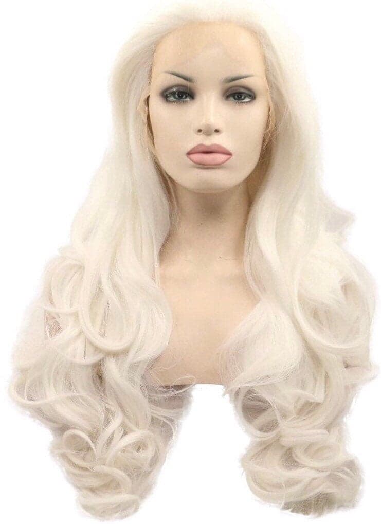 24” Platinum blonde body wavy Lace Front Wig *NEW* - Thumbnail 2