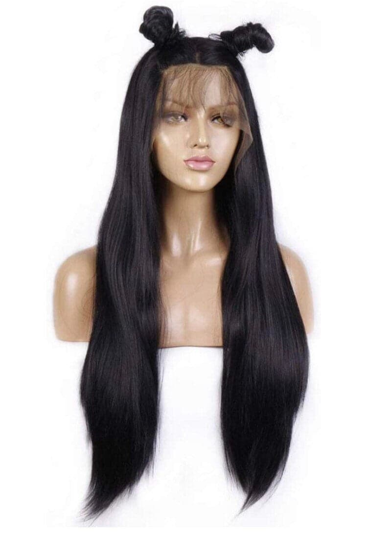 OLIVIA 24” black straight lace front wig *NEW* with Baby hairs 6” ” FRONT part space - Thumbnail 3
