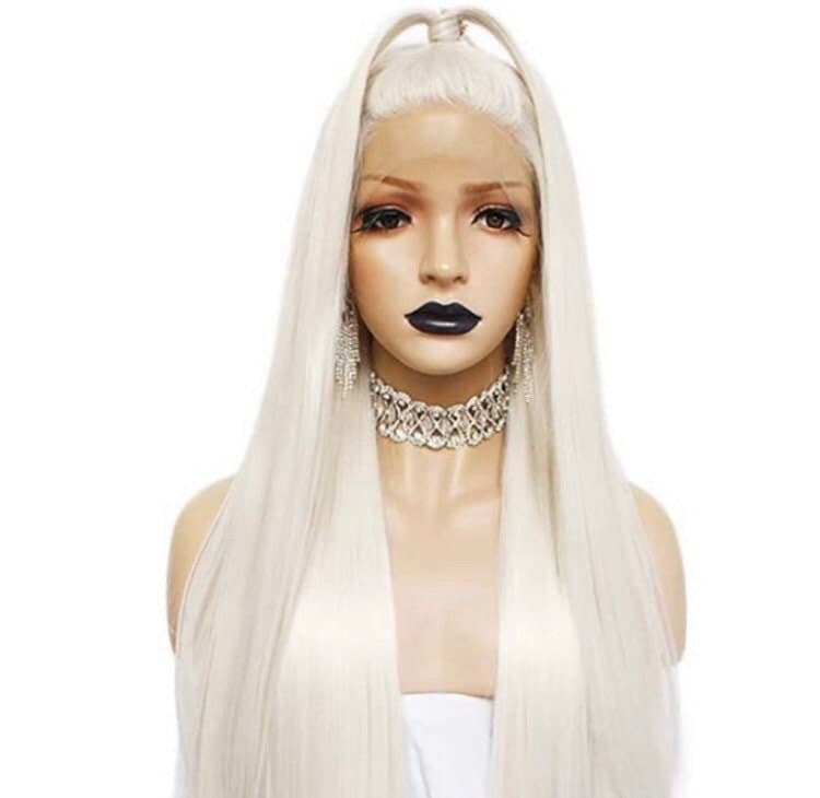 26” Platinum Blonde Straight Lace Front Wig *NEW* - Thumbnail 5
