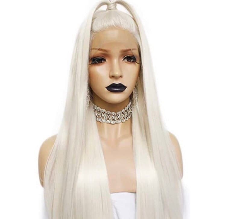 26” Platinum Blonde Straight Lace Front Wig *NEW* - Thumbnail 3