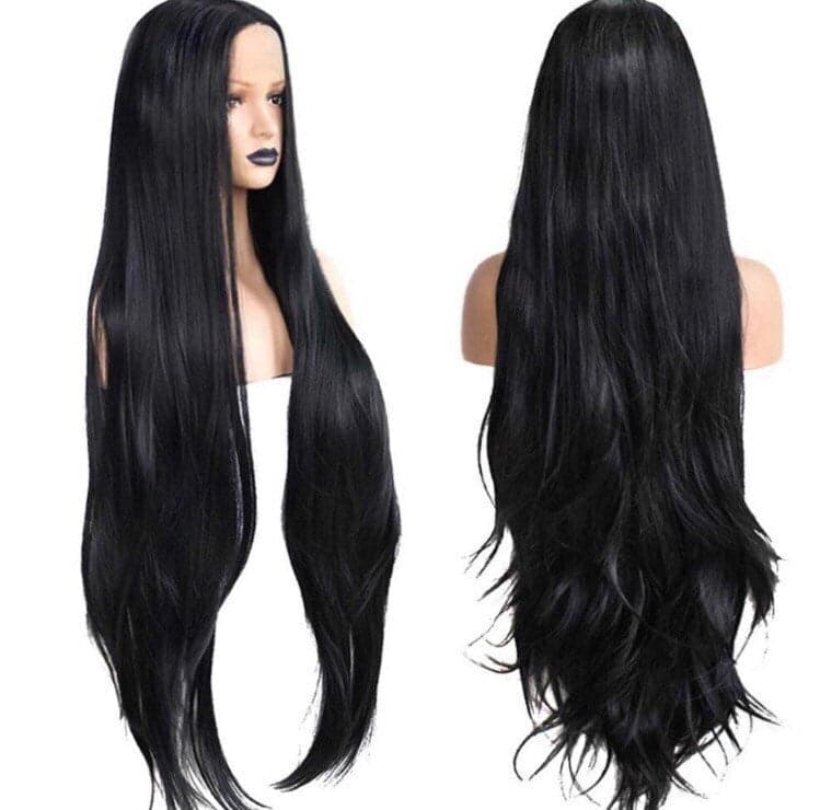 32” Black Long Straight Lace Front Wig *NWT* - Thumbnail 2