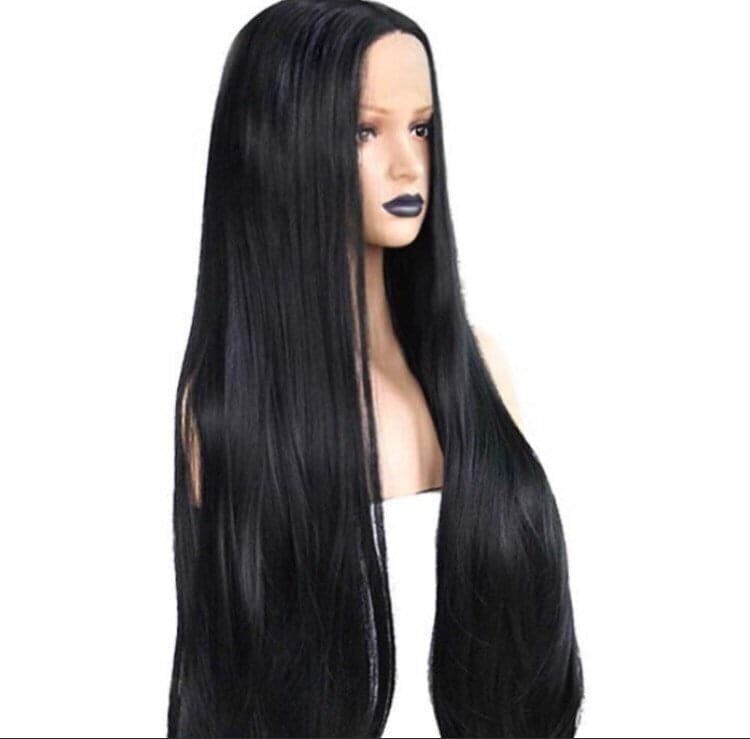 32” Black Long Straight Lace Front Wig *NWT* - Thumbnail 4