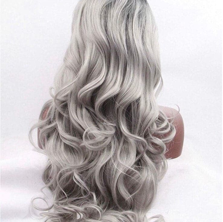 22” Grey ombré Body Wavy lace front glueless wig *NEW* - Thumbnail 5
