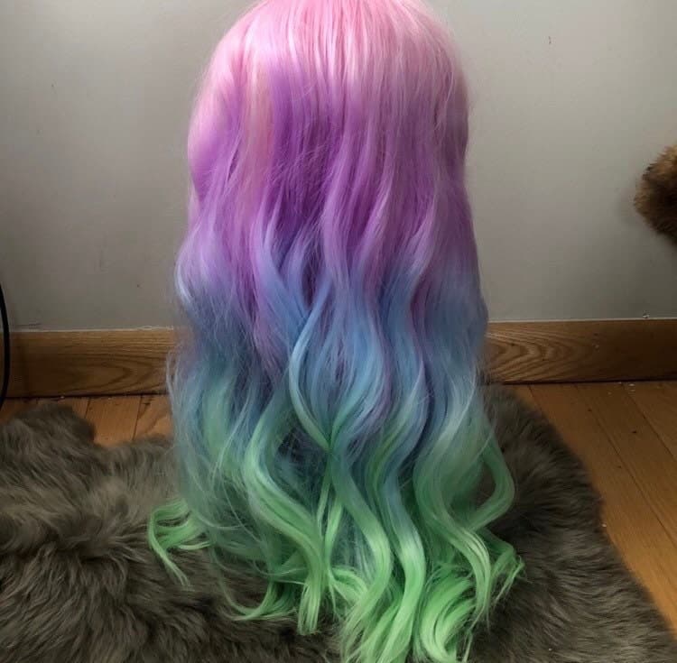 24” Unicorn pink pastel rainbow body wave LaceFront *NEW* - Thumbnail 4