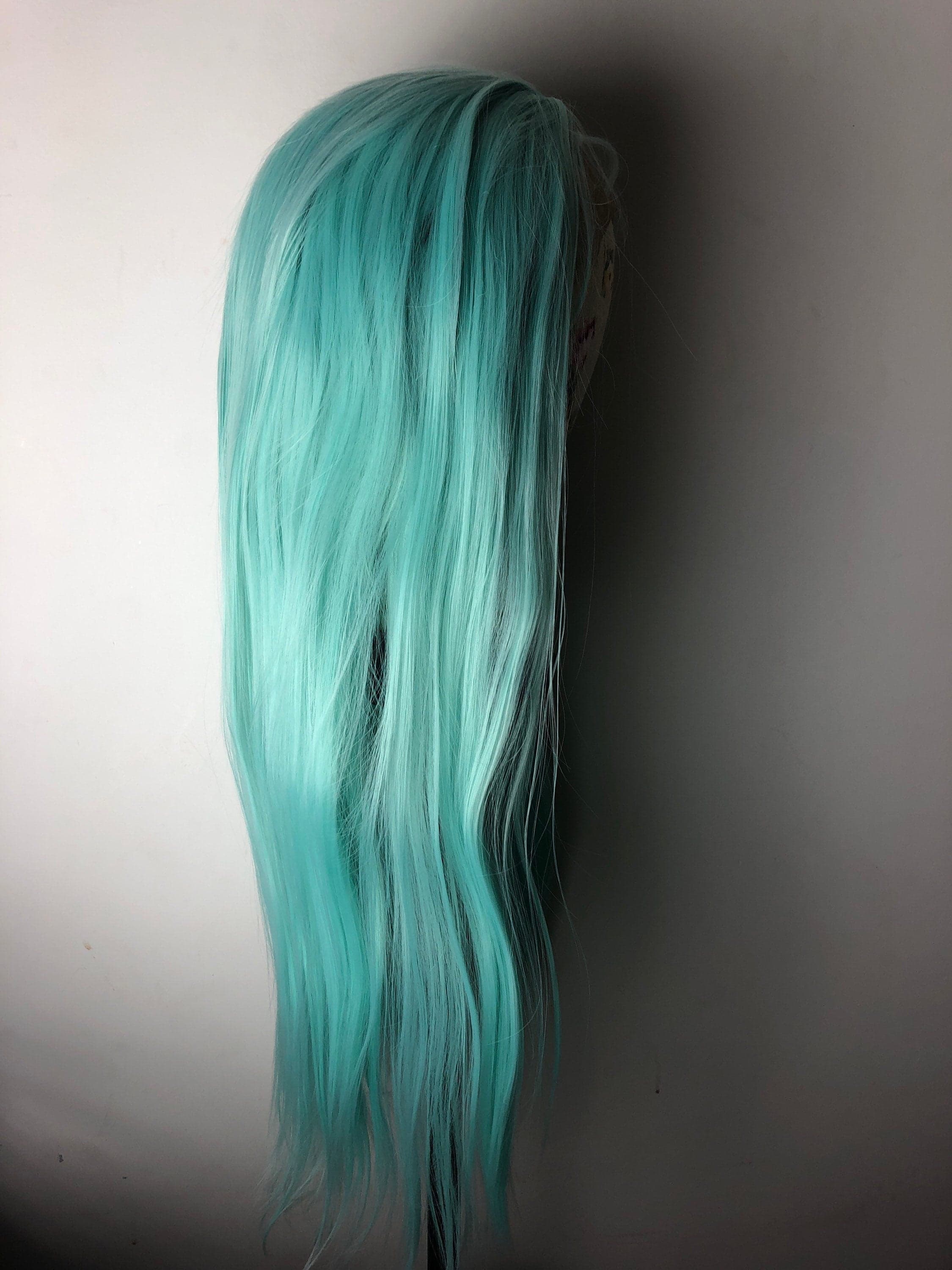 22” Mint Green straight Lace Front Wig for gorgeous woman *NEW* - Thumbnail 7