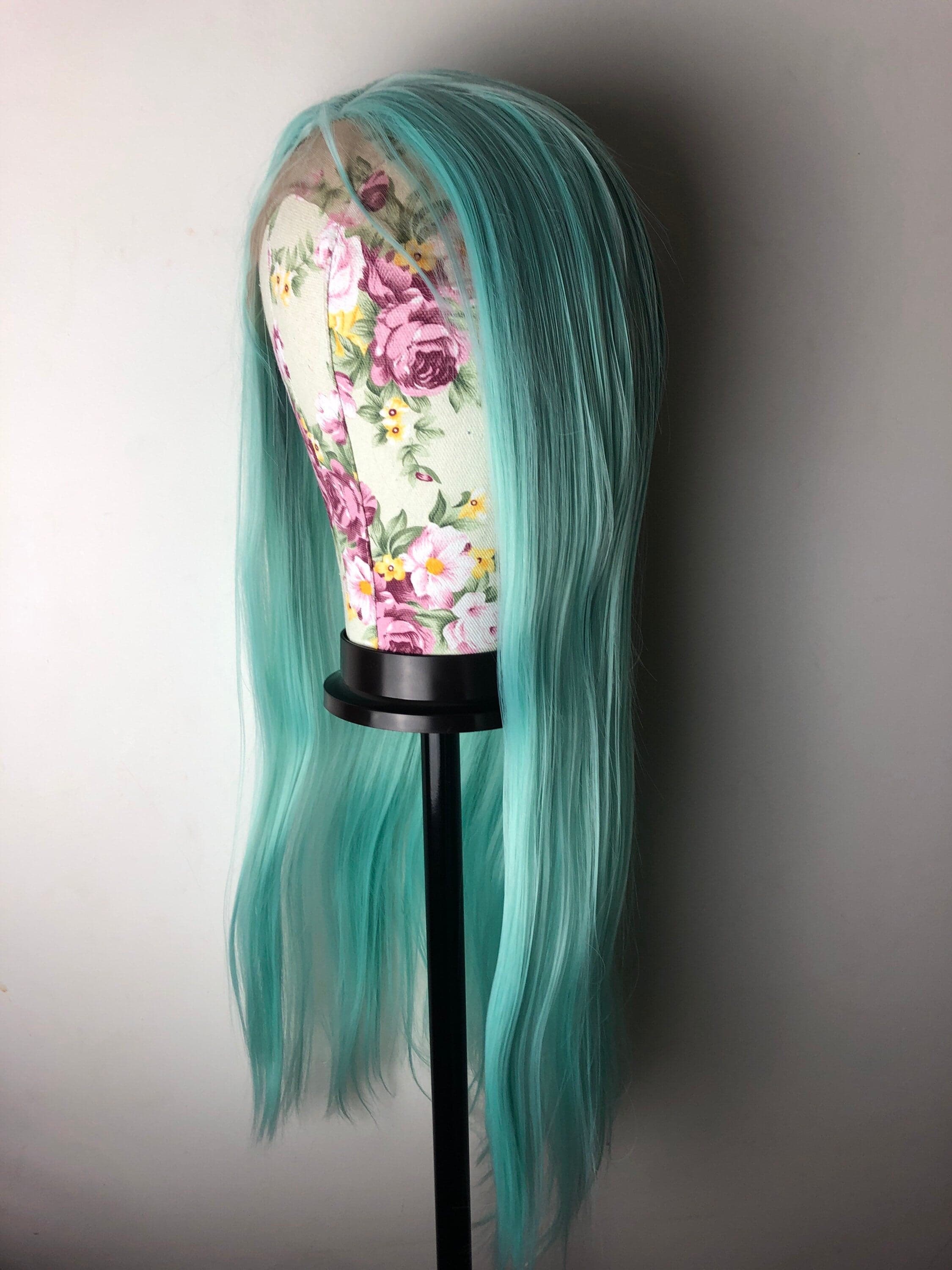 22” Mint Green straight Lace Front Wig for gorgeous woman *NEW* - Thumbnail 3