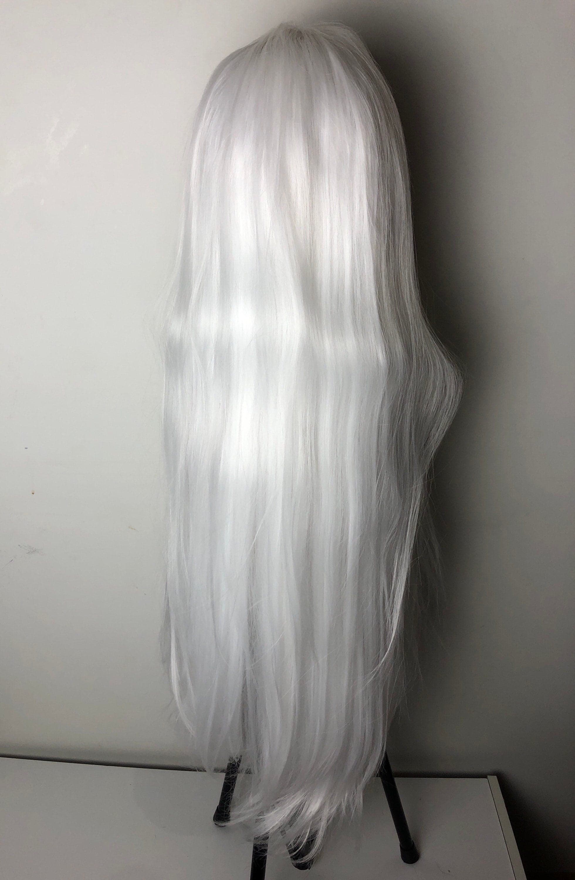 26” SNOW WHITE inches White long natural looking Straight LaceFront wig *NEW* - Thumbnail 7
