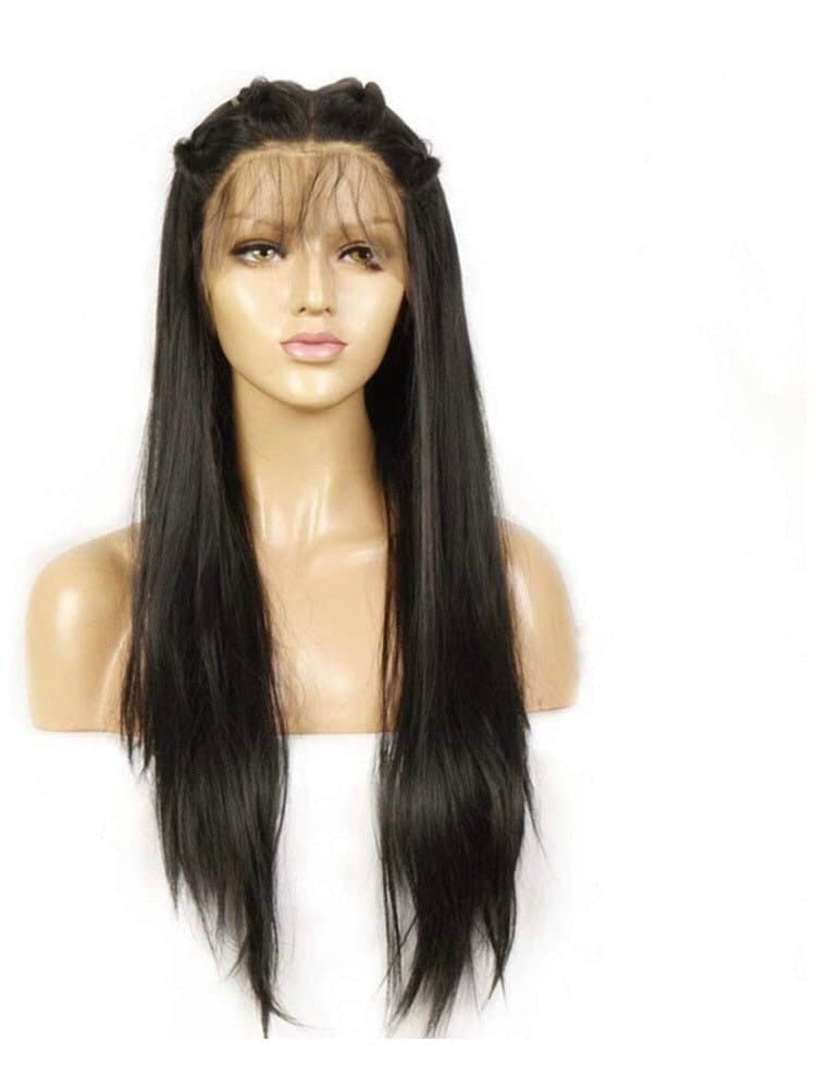 OLIVIA 24” black straight lace front wig *NEW* with Baby hairs 6” ” FRONT part space - Thumbnail 8