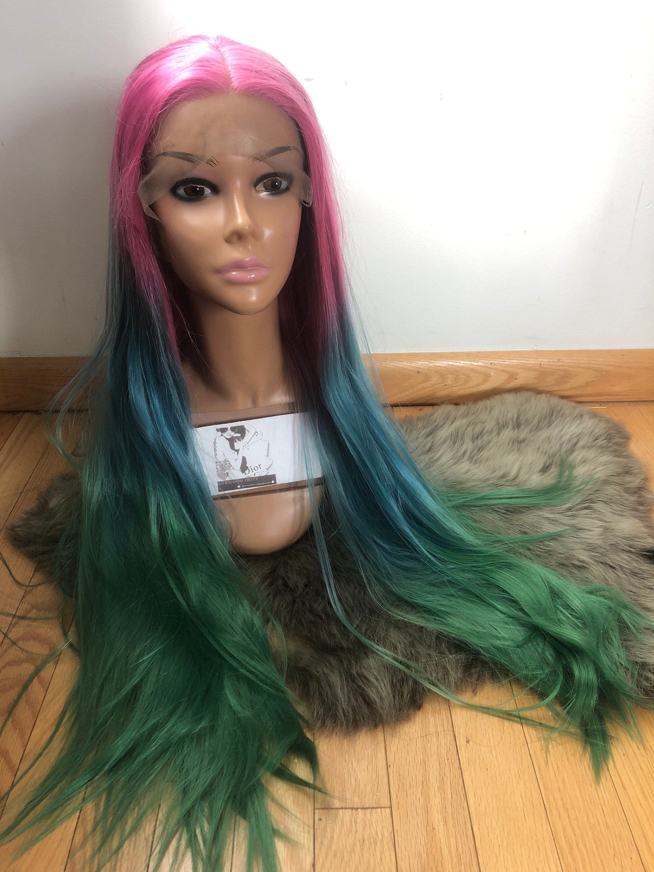 26” Unicorn pink MERMAID straight LaceFront *NEW* - Thumbnail 6