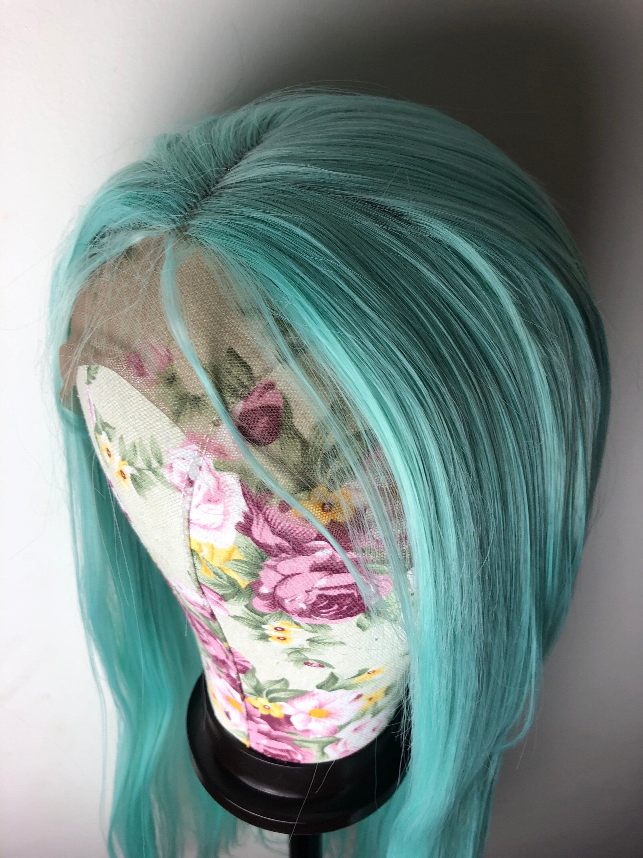22” Mint Green straight Lace Front Wig for gorgeous woman *NEW* - Thumbnail 2