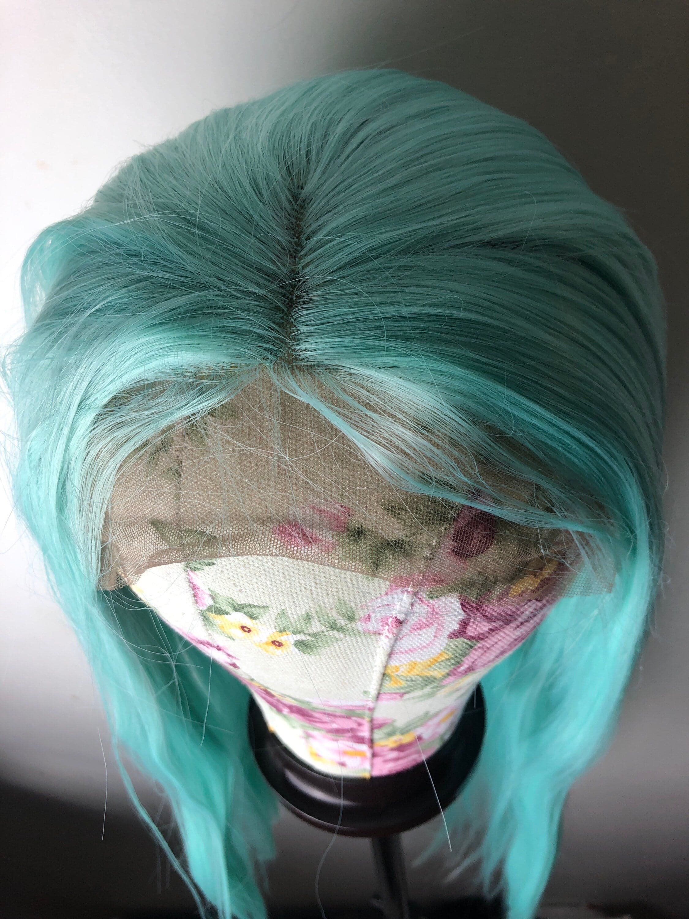22” Mint Green straight Lace Front Wig for gorgeous woman *NEW* - Thumbnail 4
