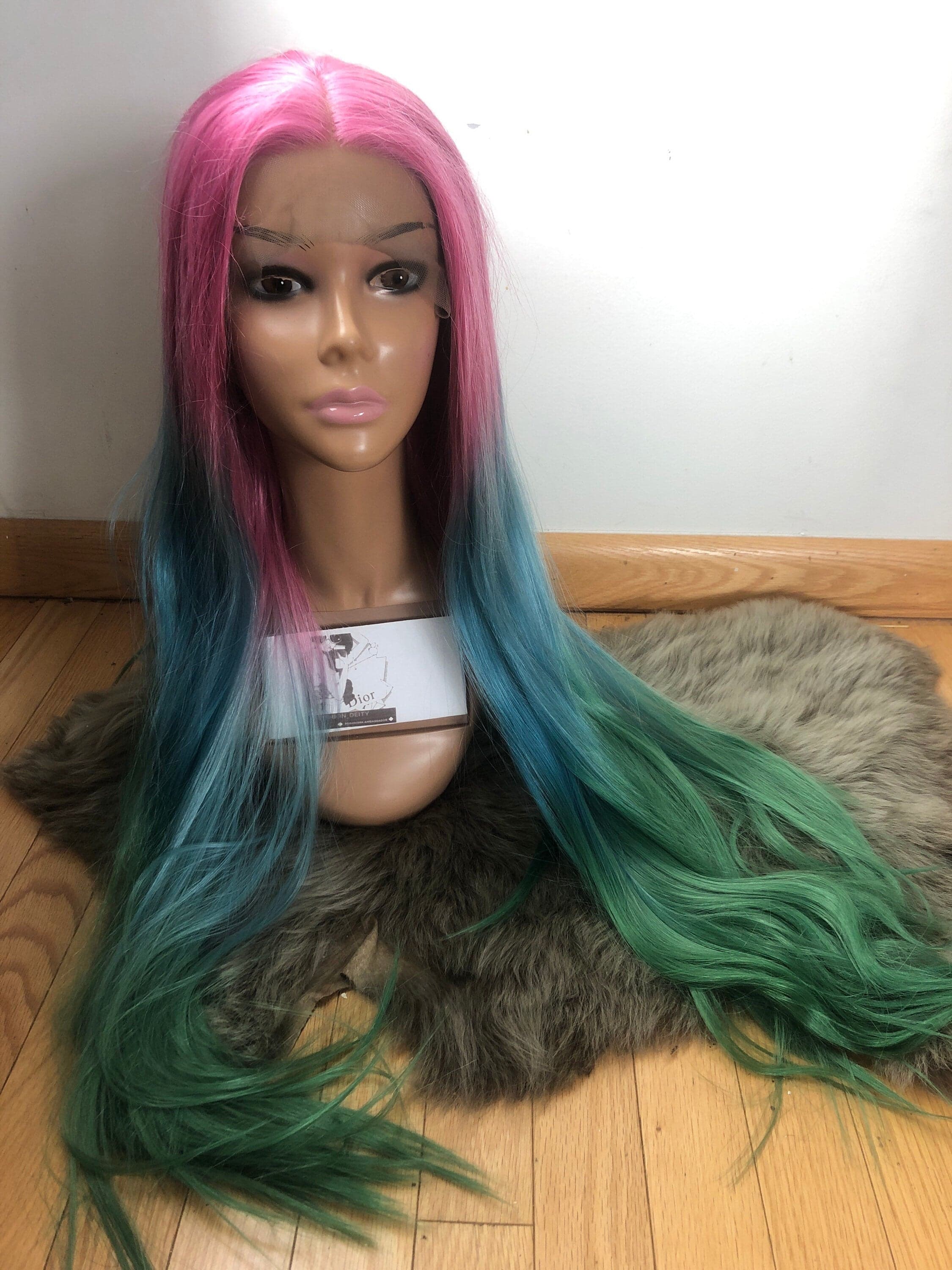 26” Unicorn pink MERMAID straight LaceFront *NEW* - Thumbnail 4